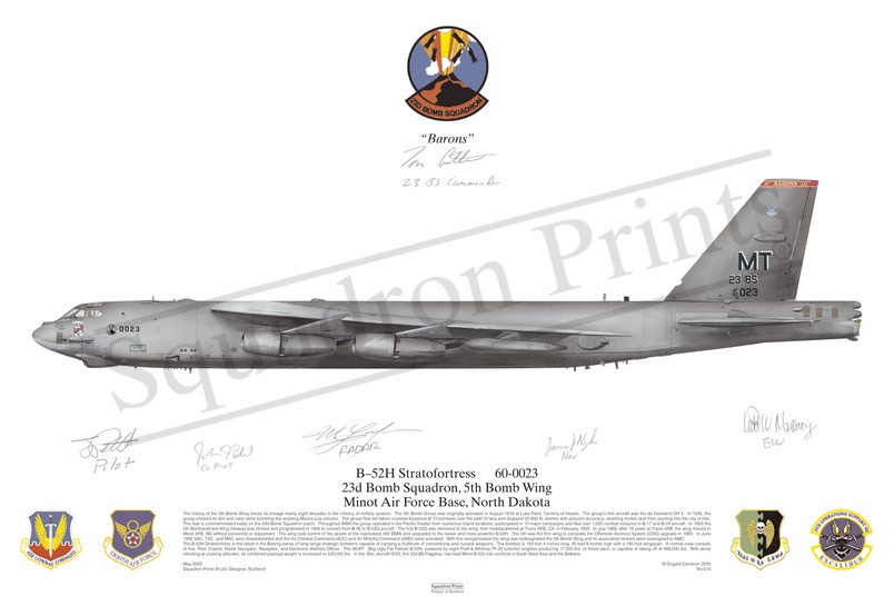 SALE B-52H Stratofortress Signed