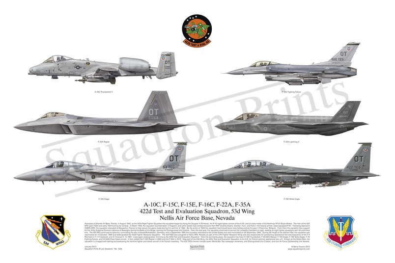 A-10C, F-15C, F-15E, F-16C, F-22A, F-35A
