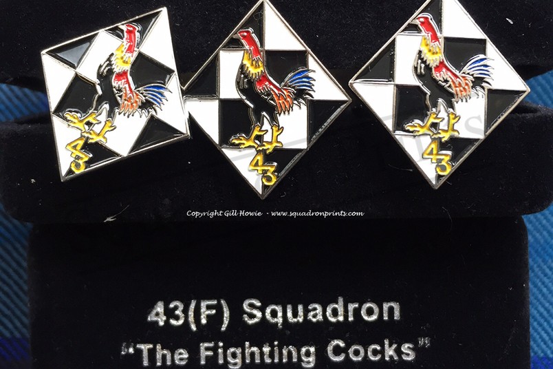43(F) Squadron Cufflinks & Pin Badge