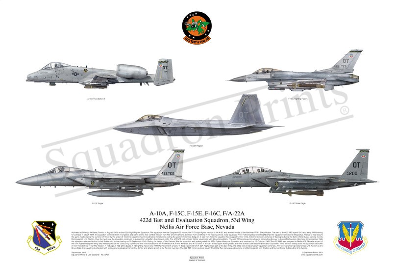 A-10A, F-15C, F-15E, F-16C, F-22A