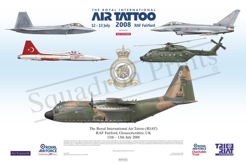 SALE RIAT 2008 Print F-22, Typhoon, F-5, Merlin, C-130