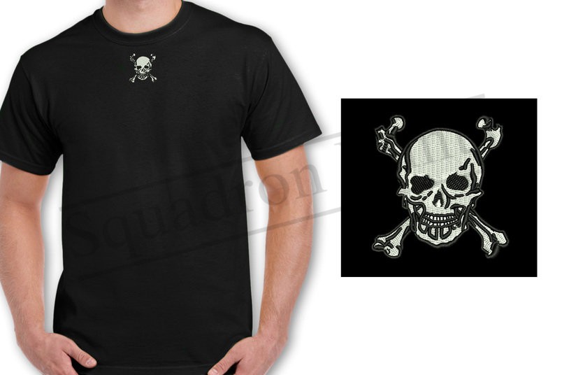 100 Sqn black t-shirt with skull