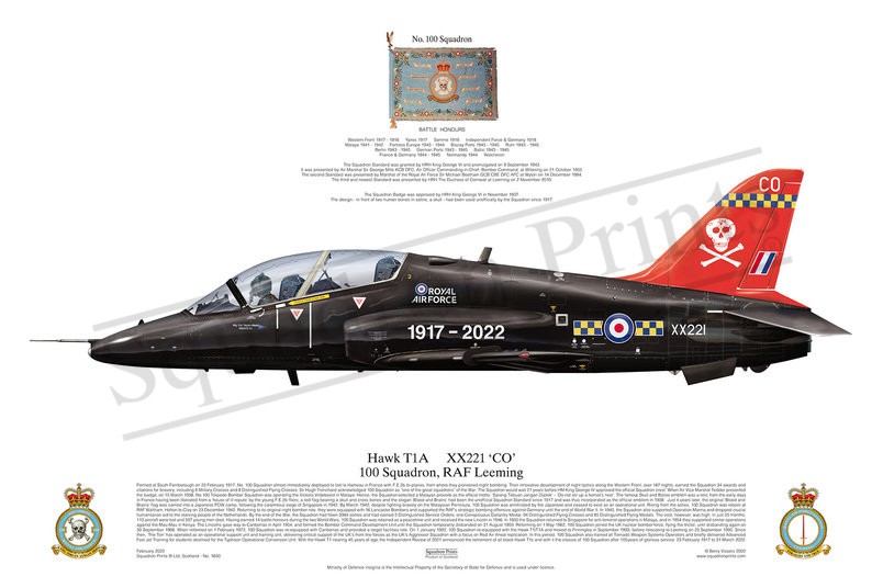 100 Sqn Hawk T1 Squadron Print