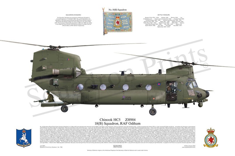 18 Sqn Chinook HC5 print