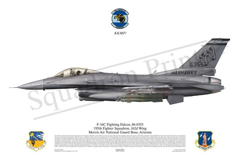 195th FS F-16C Fighting Falcon print