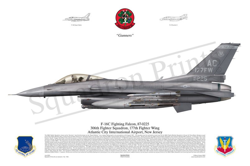 306 FS F-16C print