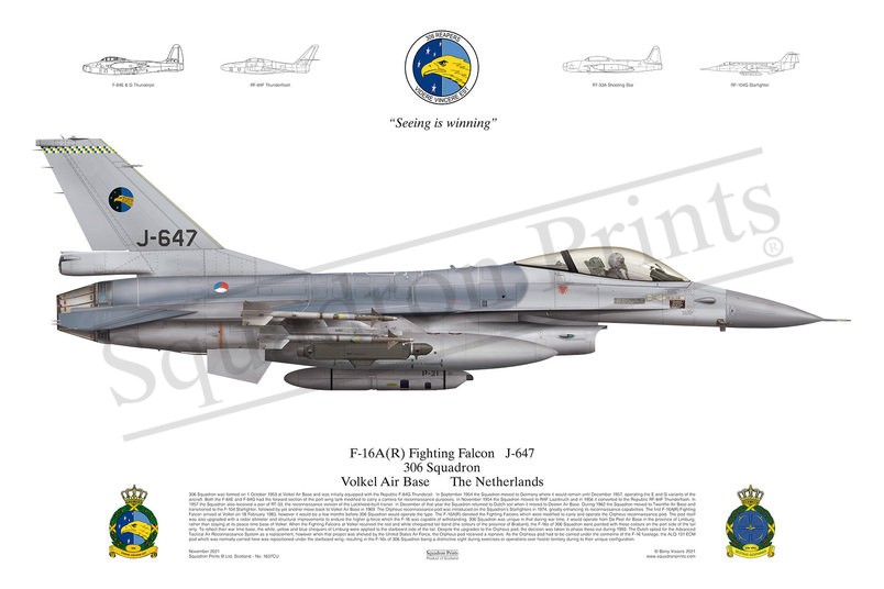306 Sqn, F-16A(R) Fighting Falcon Squadron Print