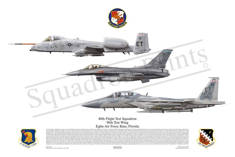 40th FLTS A-10C, F-16C and F-15EX print