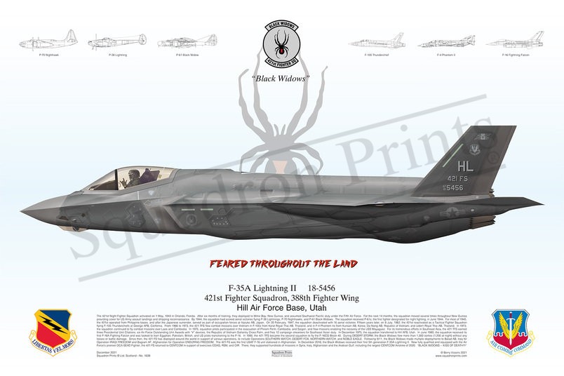 421st FS F-35A Lighting II print