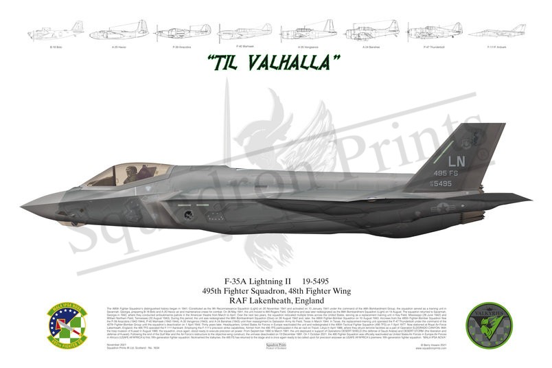 495th FS, F-35A Lightning II Squadron Print