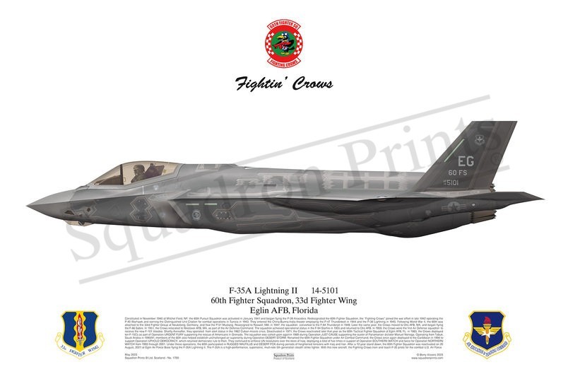 60th FS F-35A Lighting II print