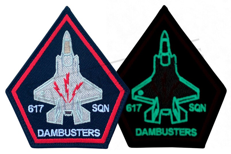 617 Squadron Glow in the Dark Pentagon Patch
