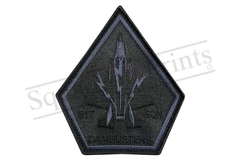 617 Squadron Stealth Black Pentagon Patch