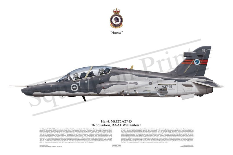 76 Sqn Hawk Mk127 print