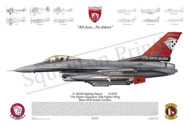 77 Fighter Squadron F-16CM print