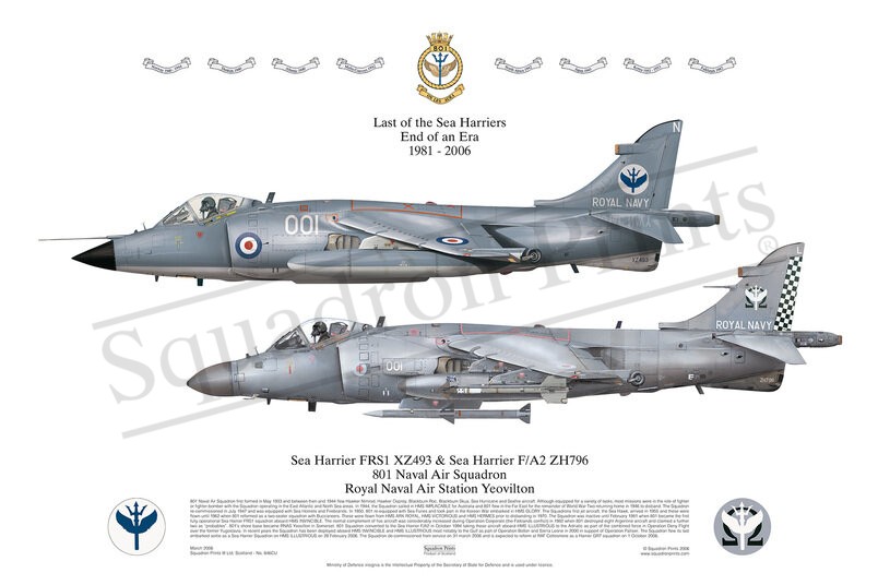 801 NAS Sea Harrier FRS1 & Sea Harrier F/A2