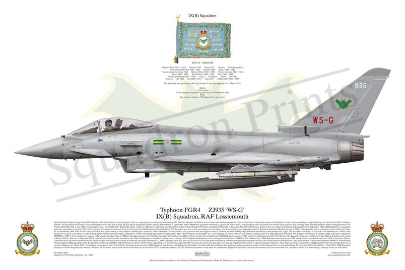 9 Sqn Typhoon FGR4 print 9 Sqn Typhoon FGR4 print