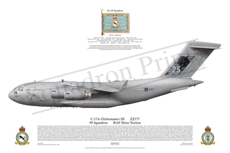 99 Squadron, C-17A Globemaster print