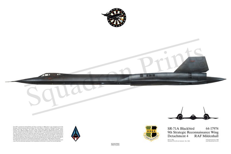 9th SRW, SR-71A Blackbird print