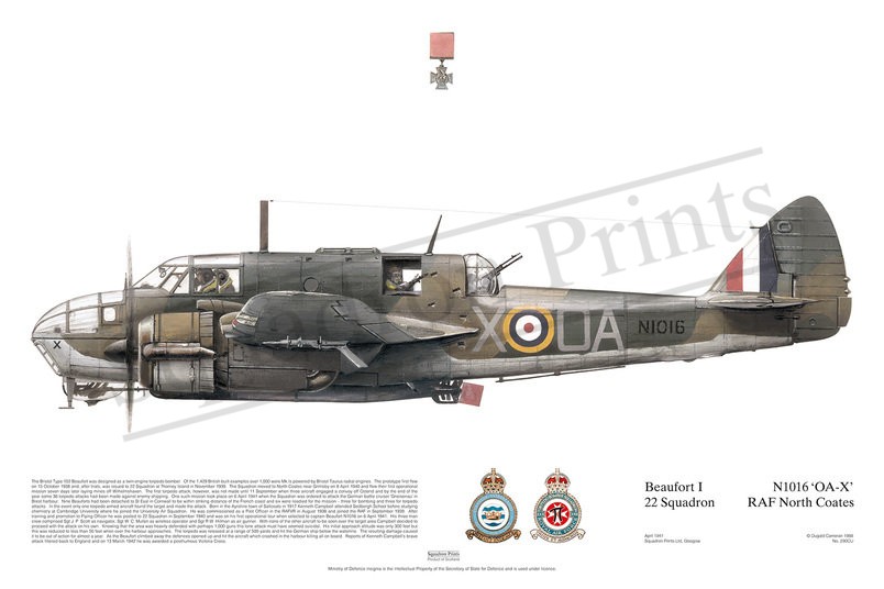 Beaufort I, 22 Sqn print