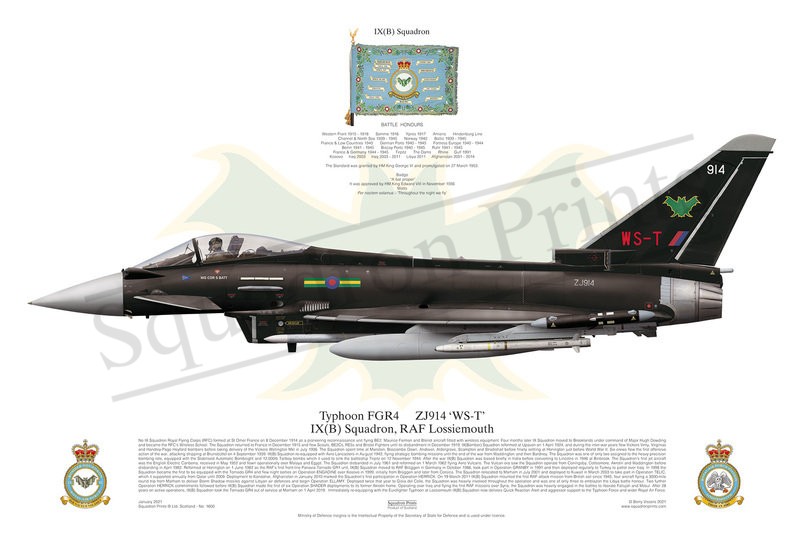 Black Typhoon FGR4 Squadron Print