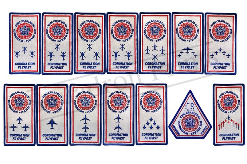 SALE Coronation Flypast Patches FULL Set SALE Coronation Flypast Patches FULL Set