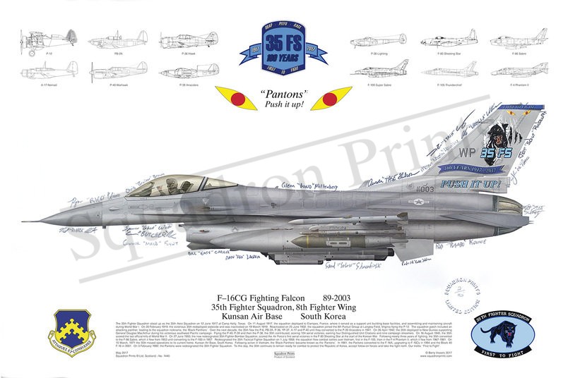 F-16CG Fighting Falcon Signed