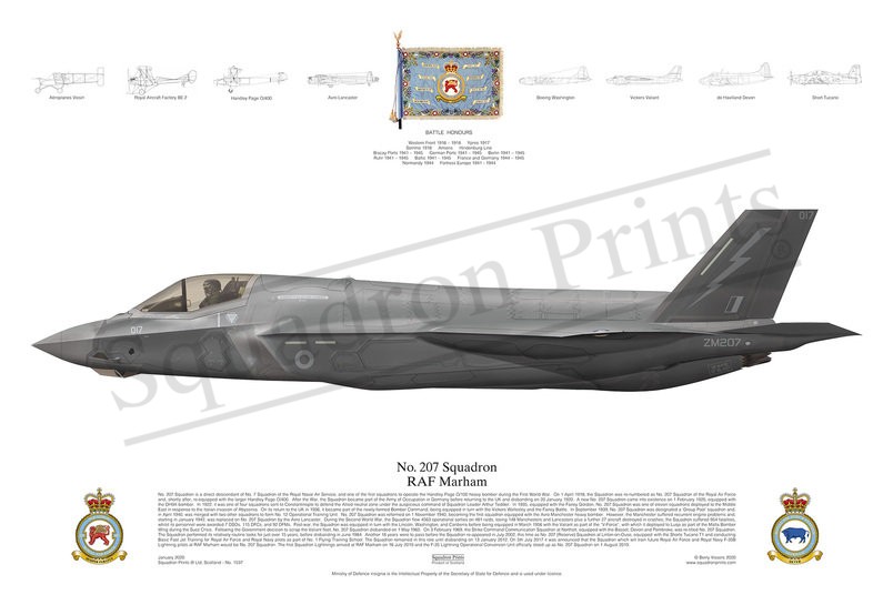 RAF Squadron Prints  Lightning T.4    226 OCU / 145 R Profile Postcard Sqn 