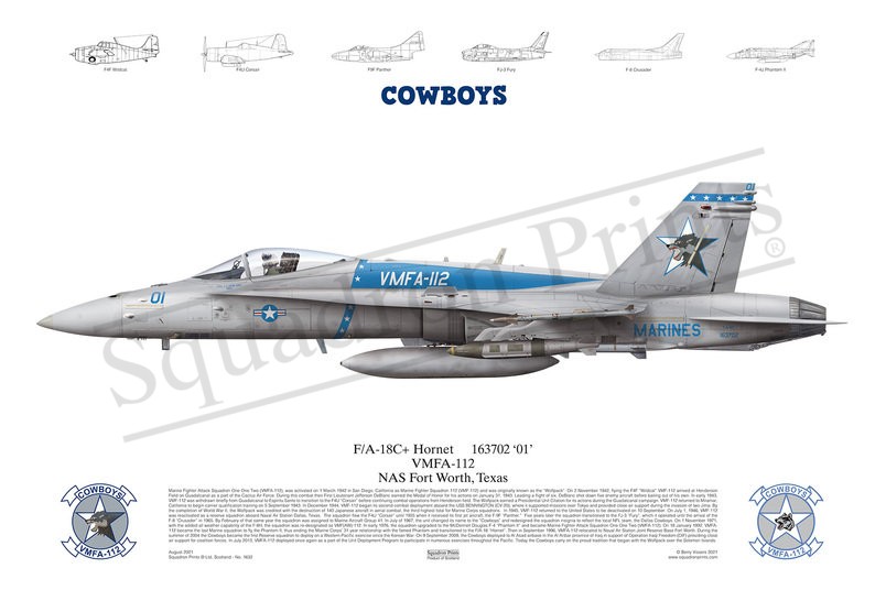 F/A-18C+ Hornet, VMFA-112 Squadron Print