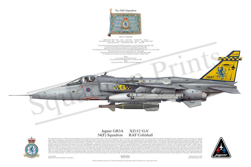 Jaguar GR3A, 54 Squadron print