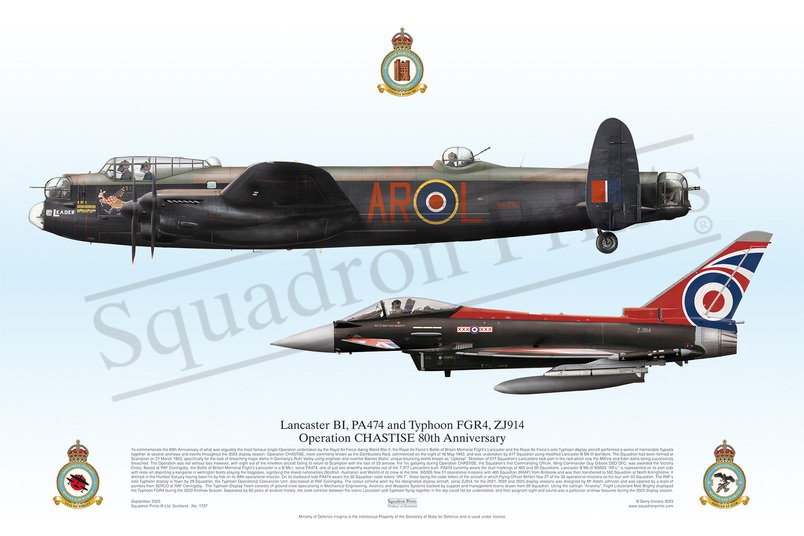 Lancaster and Typhoon, Operation CHASTISE 80th Anniversary