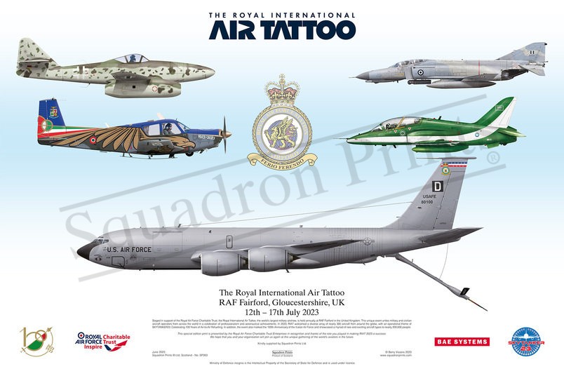 RIAT 2023 Print Me262, F-4E, S208M, Hawk, KC-135R