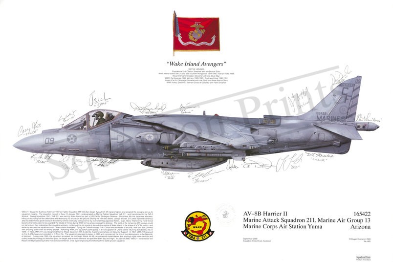 SALE AV-8B Harrier II Signed Print