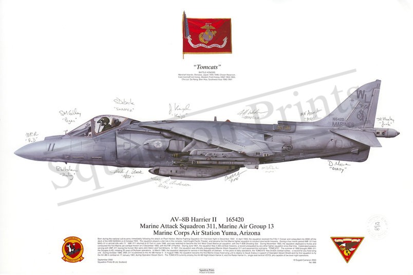 SALE AV-8B Harrier II Signed Print