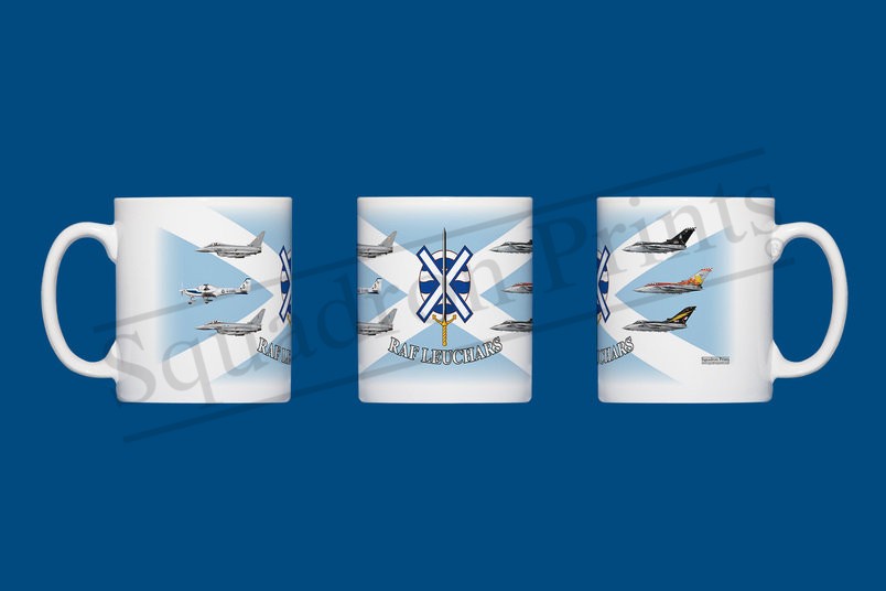 SALE Ceramic mug RAF Leuchars Scotland flag
