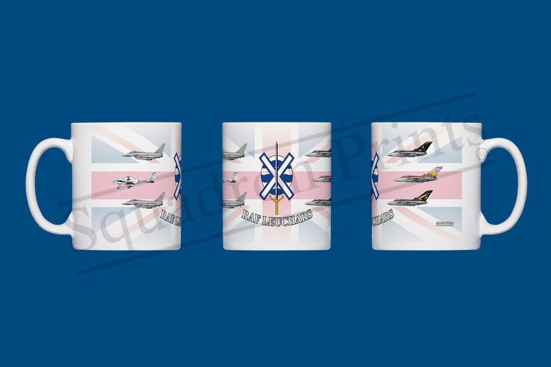 SALE Ceramic mug RAF Leuchars UK flag