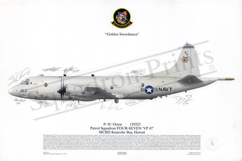 SALE P-3C VP-47 Orion Signed Print