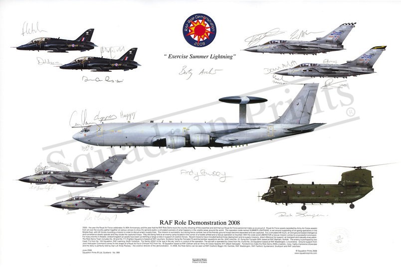 SALE RAF Role Demo Signed Print 2008