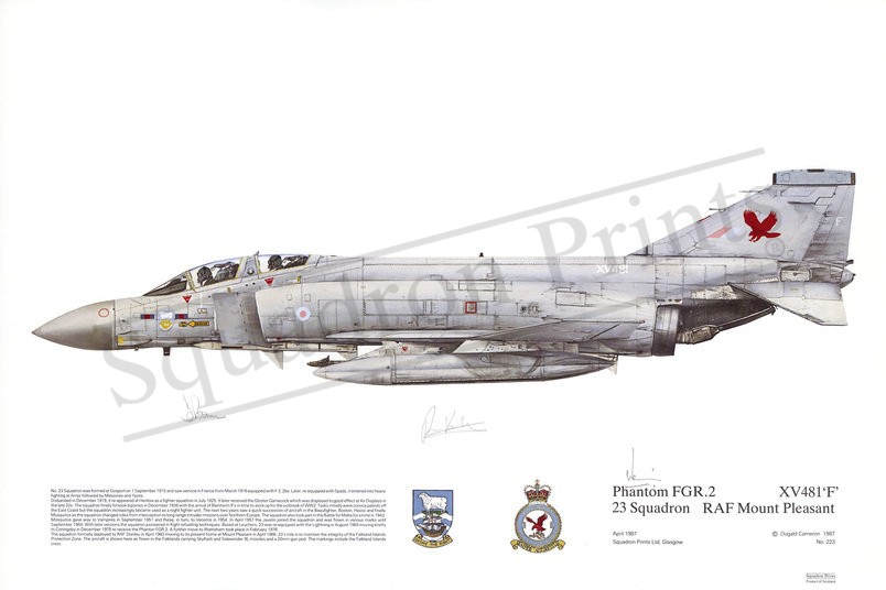 Signed 23 Squadron Phantom FGR.2 Op Fire Focus