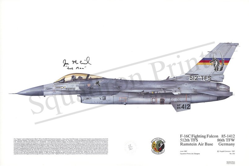 Signed F-16 Fighting Falcon Nellis 'Crash' Signed F-16 Fighting Falcon Nellis 'Crash'