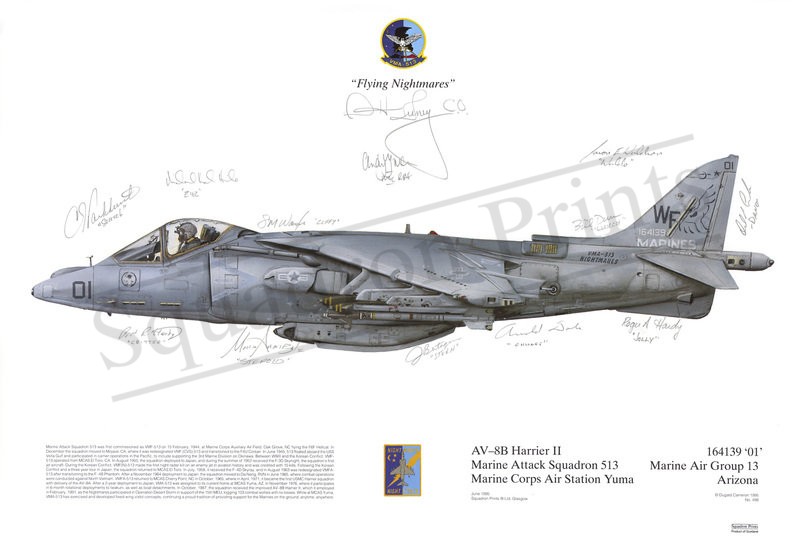 Signed Harrier AV-8B USMC