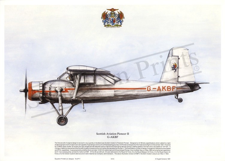 Small Scottish Aviation Pioneer II Print