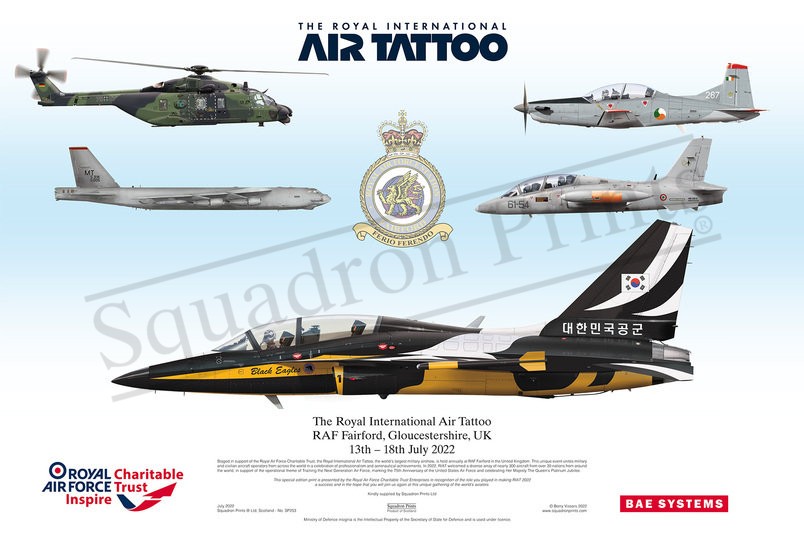 RIAT 2022 Print HN-90TTH, B-52H, PC-9, MB339C, T-50B