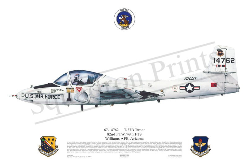 T-37B Tweet, 96 FTS, Squadron Print