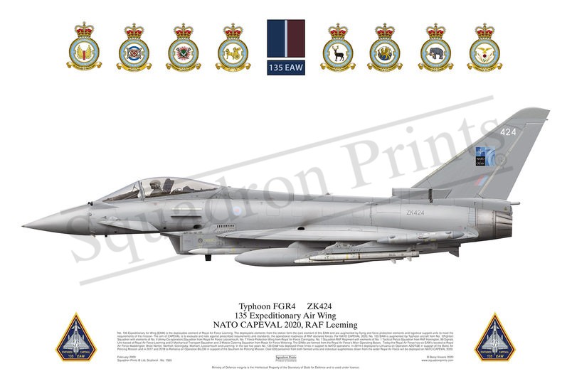 Profile Postcard Squadron Prints  Eurofighter Typhoon     BAe RAF 